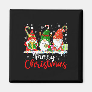 Imã Gnomos Feliz Natal Família Luz Gnomo