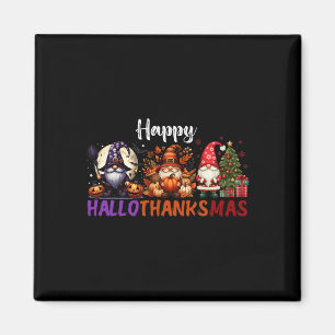 Imã Gnomos Fofos Feliz Hallothanksmas Dia das Bruxas A