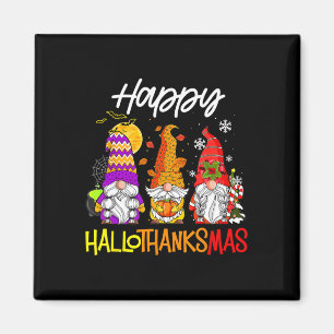 Imã Gnomos Hallothanksmas Halloween Ação de Graças Chr