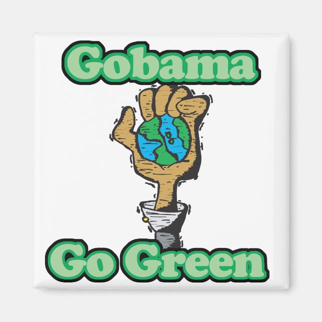Imã Go Obama Go Green (Frente)