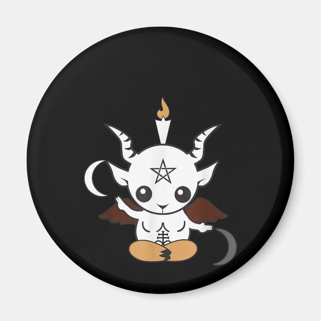 Imã Goat Baphomet Halloween Gift (Frente)