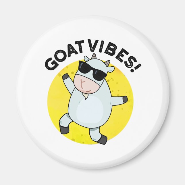 Imã Goat Vibes Funny Animal Pun (Frente)