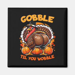 Imã Gobble Til You Wobble Turkey Outfit Toddler Obriga