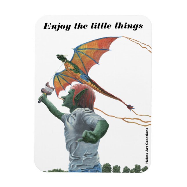Ímã Goblin Dragon Kite Refrigerator Magnet (Vertical)