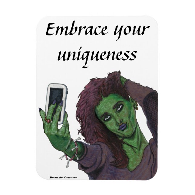Ímã Goblin Girl Cell Phone Selfie Flexible Magnet (Vertical)