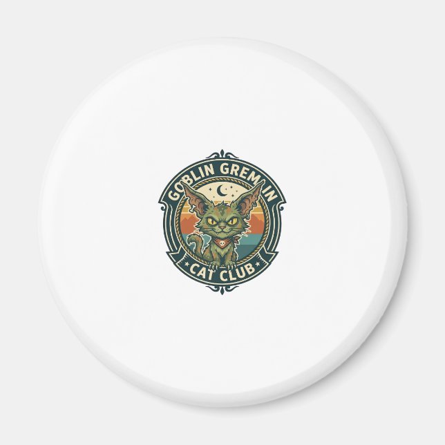Imã Goblin Gremlin Gato Design Fofo de Kitty - Goblin  (Frente)