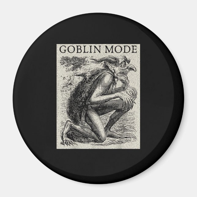Imã Goblin Mode Goblincore Fairycore Medieval Grunge (Frente)