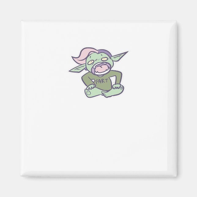 Imã Goblincore Fart Goblin Clássico (Frente)