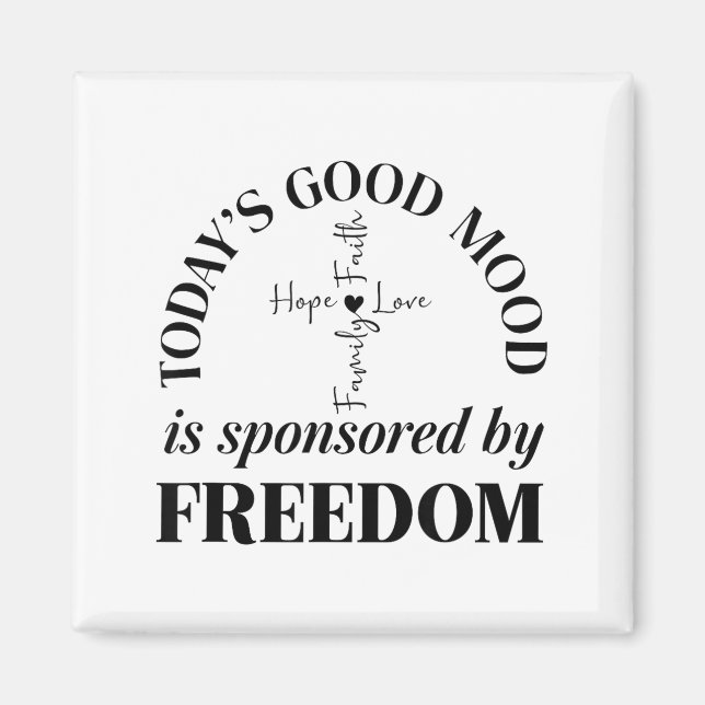 Imã God Family Country Dom Faith Dom Family Love Cross (Frente)