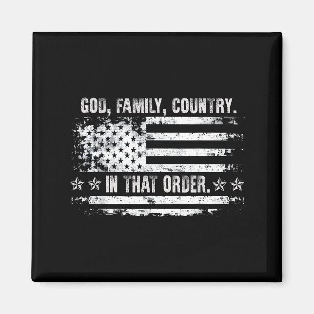 Imã God Family Country Patriotic Faith Pride Usa For S (Frente)