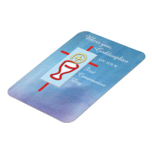 Ímã Goddaughter, primeiro comunhão santamente,