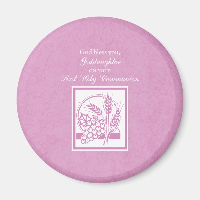 Imã GodFilha Primeira Comunhão, Rosa (Frente)