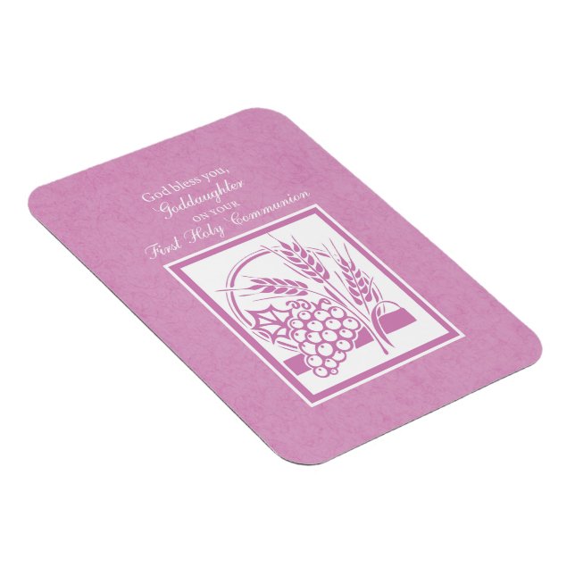Ímã GodFilha Primeira Comunhão, Rosa (Lado Direito)