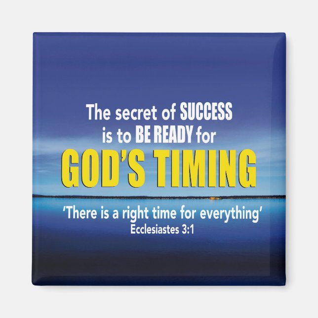 Imã GODS TIMING Success Christian (Frente)