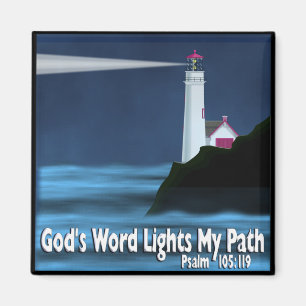 Imã God's Word Lights My Path - Psalm 119:105 - Magnet