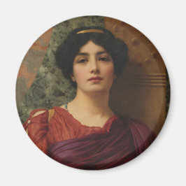 Imã Godward Contemplation CC0627 Round Art Magnet