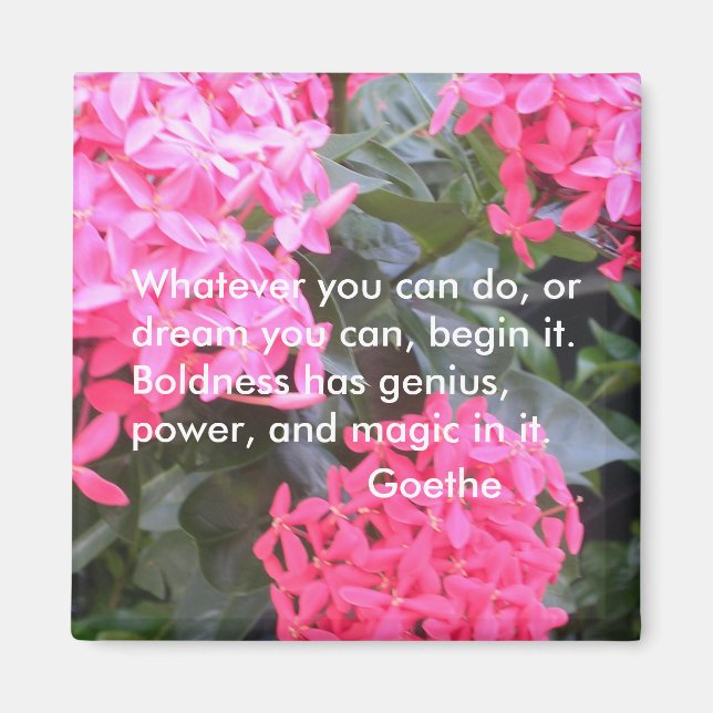 Imã Goethe Motivational Quotation Magnet (Frente)