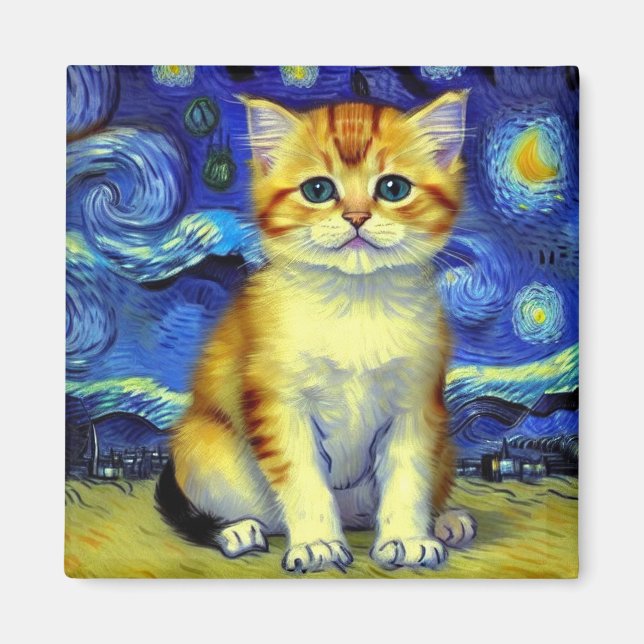 Imã Góh Góh Frio Cote Starry Night Van Gogh (Frente)