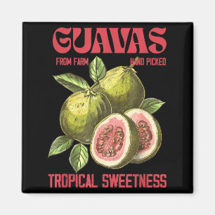 Imã Goiabas Gráficos Comerciais Retro Goiabas Vintage