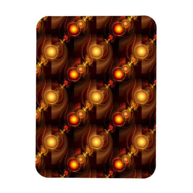 Ímã Gold Modern Boho Elegant Abstract Art Pattern #501 (Vertical)