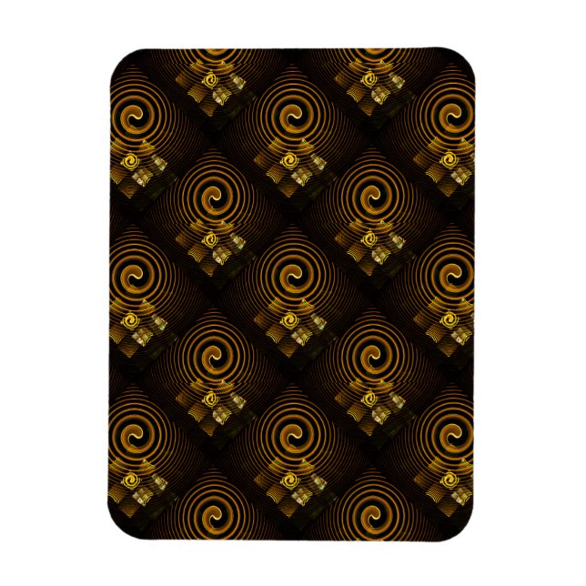 Ímã Gold Modern Boho Elegant Abstract Art Pattern #502 (Vertical)