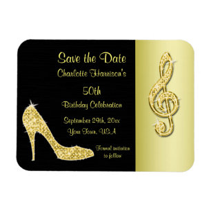 Ímã Gold Stiletto & Treble Cleft 50º Aniversário Save