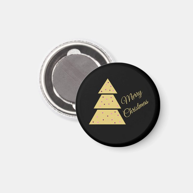 Imã Golden Christmas Tree Magnet (Front/Back)