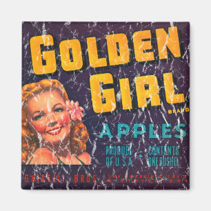 Imã Golden Girl Apples- distressed
