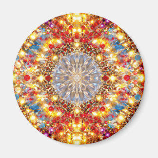 Imã Golden Kaleidoscope Mandala – Sparkling Magnet