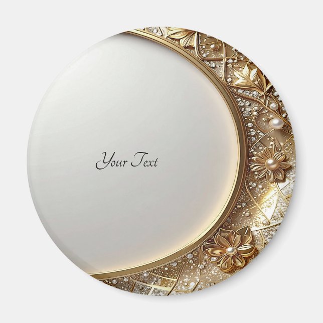 Imã Golden Ornate Frame Magnet (Frente)