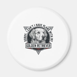 Imã Golden Retriever Desculpe Tenho Planos Amante de C