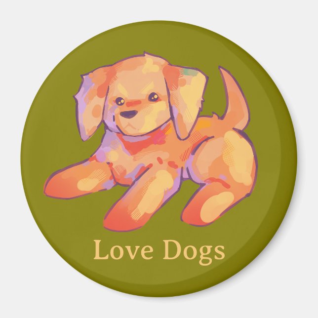 Imã Golden retriever, puppy  (Frente)