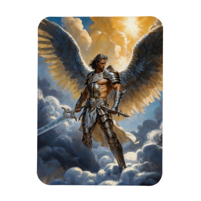 Ímã Golden Warrior of Heaven Archangel Michael (Vertical)
