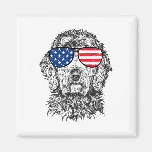 Imã Goldendoodle Doodle Cachorro Patriótico EUA 4 De J