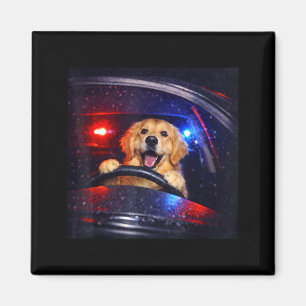 Imã Goldendoodle Engraçado Bebendo Café Gelado Meme de