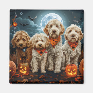 Imã Goldendoodle Halloween Spooky