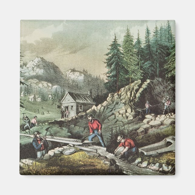Imã Goldmining na Califórnia, 1871 (Frente)