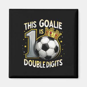Imã Goleiro de futebol engraçado de aniversário de 10