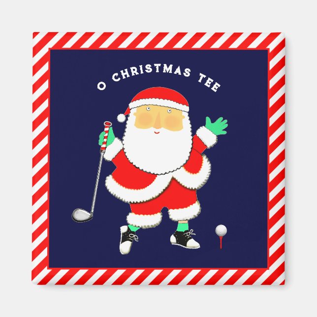 Imã Golf Christmas Stocking Stuffer (Frente)