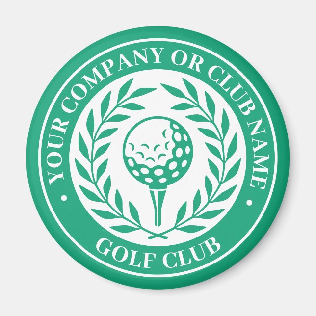 Imã Golf Clássico - Nome Personalizado Verde (Frente)