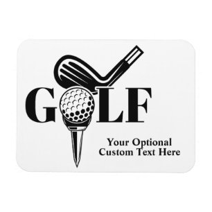 Ímã Golf de Texto Personalizado