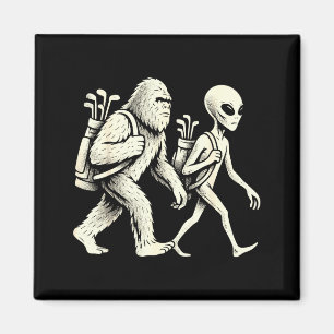 Imã Golf engraçado Bigfoot Sasquatch Alien Ovni Golfis