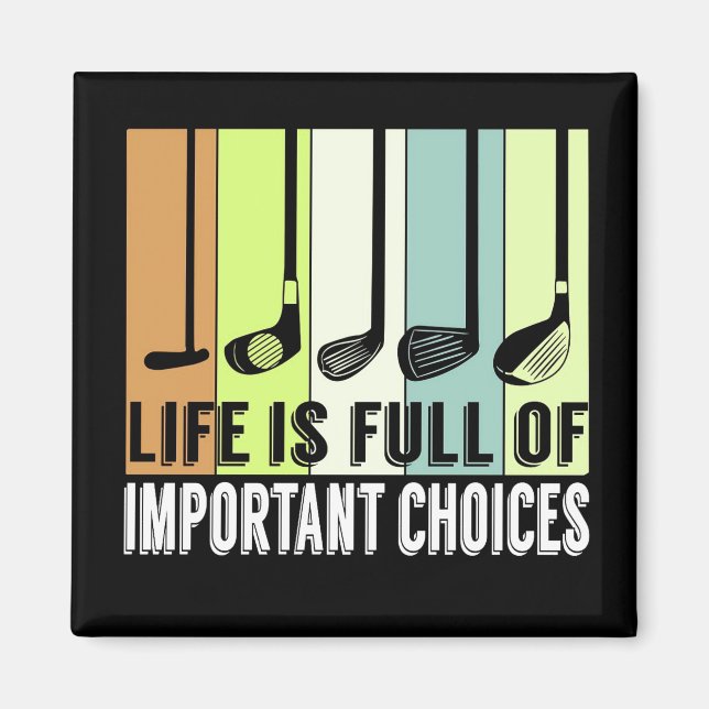 Imã Golf Funny Life Choices (Frente)