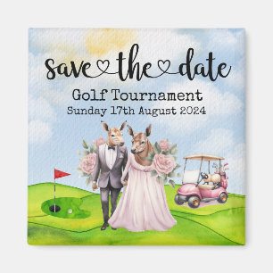 Imã Golf Salve a data Casamento de Golfe Tournament