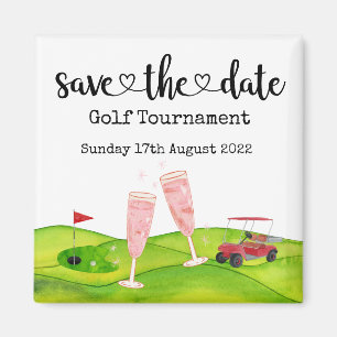 Imã Golf Salve a data Casamento de Golfe Tournament