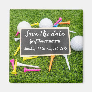 Imã Golf Salve a data Golf Tournament com camisetas
