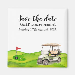 Imã Golf Salve a data Golf Tournament Magnet