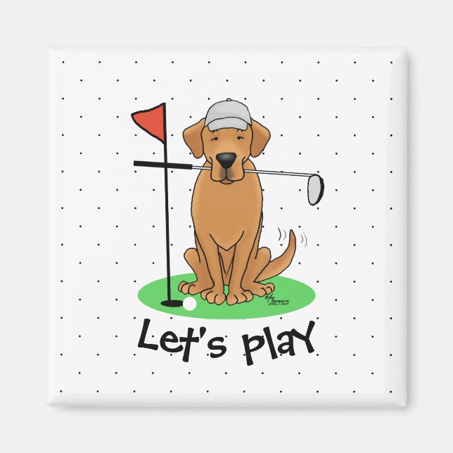 Imã Golf Yellow Labrador Retriever (yel 5) Cachorro -  (Frente)