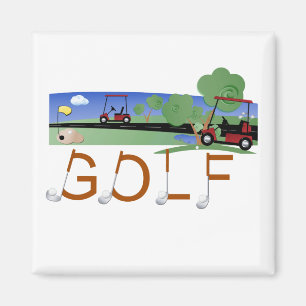 Imã Golfe com o camiseta e os presentes dos carros de