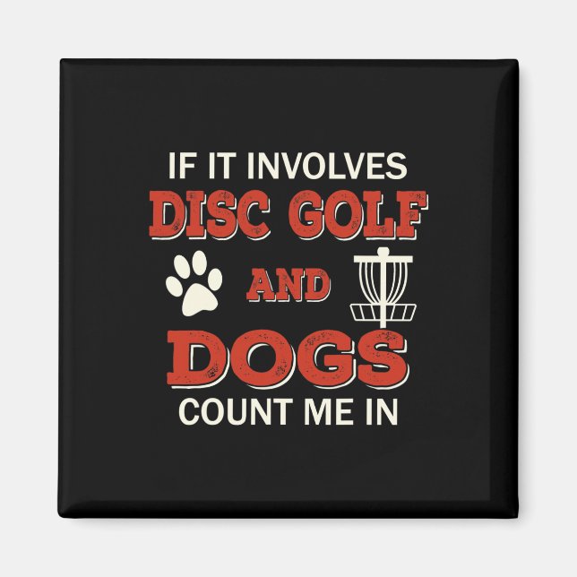 Imã Golfe de Disco Engraçado e Cães Me Contam no Espor (Frente)